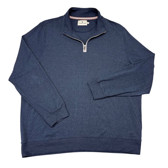 The Normal Brand Other - The Normal Brand Pullover Sweater Mens Size XXL Navy Blue 1/4 Zip Menswear Knit